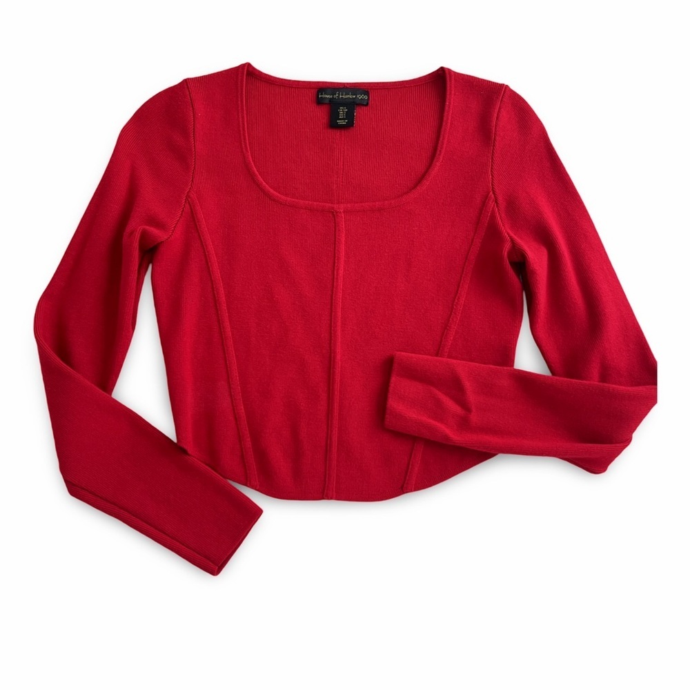 House of Harlow 1960 Cropped Corset Sweater